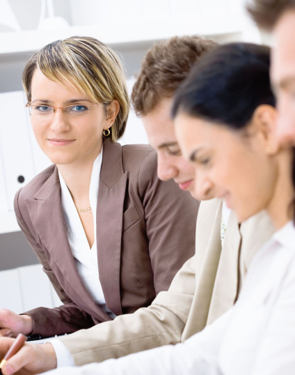 A team reviewing local business options